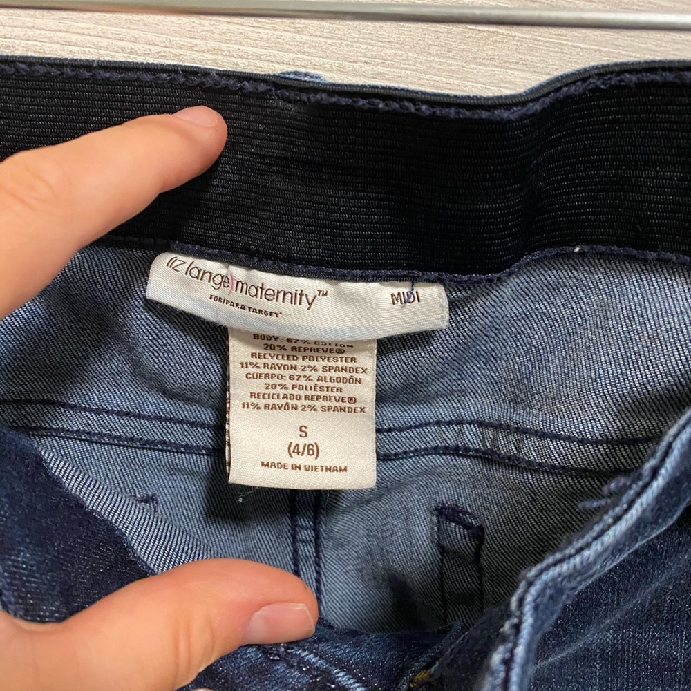 Maternity jean shorts